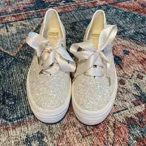 Keds x Kate Spade Glitter Platform Sneakers